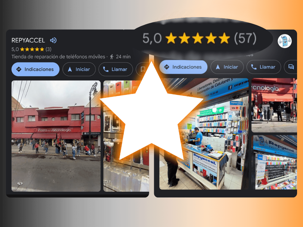 Rey Local SEO Marketing. Local SEO. Testimonial Reparación de Celulares Repyaccel